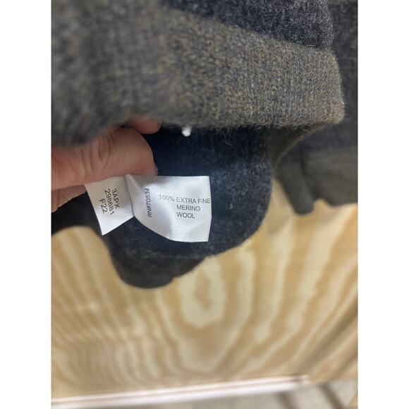 Orvis Men’s XL 100% Extra Fine Merino Wool Cardigan Sweater Shawl Collar - Picture 4 of 7